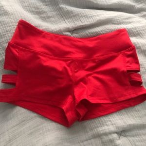 Red Spandex Shorts